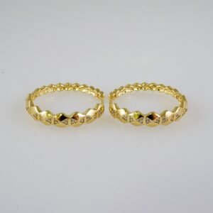 Women Earrings/ Aretes Dama/  Zircon Stone/  14k Real Color// E880