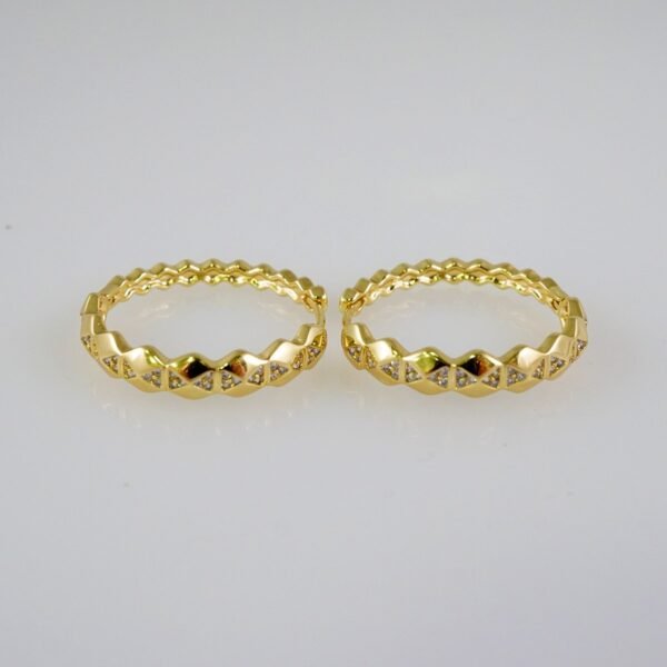 Women Earrings/ Aretes Dama/  Zircon Stone/  14k Real Color// E880