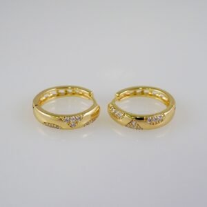 Women Earrings/ Aretes Dama/  Zircon Stone/  14k Real Color// E882