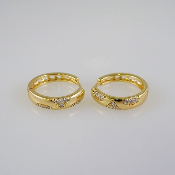 Women Earrings/ Aretes Dama/  Zircon Stone/  14k Real Color// E882