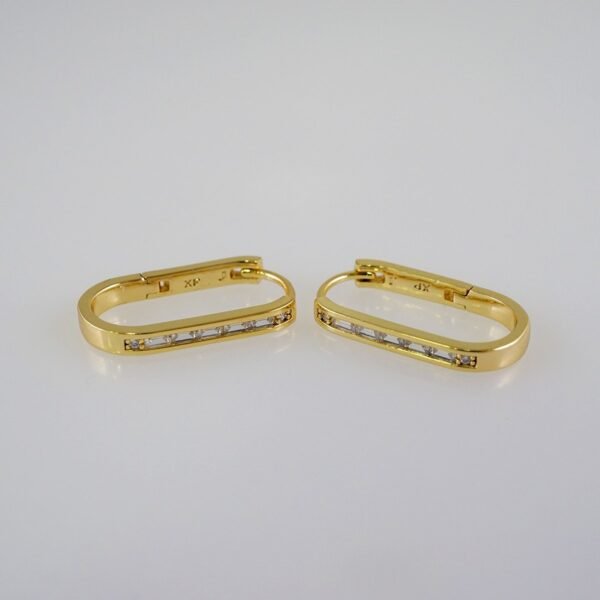 Women Earrings/ Aretes Dama/Zircon Stone/14k Real Color// E883
