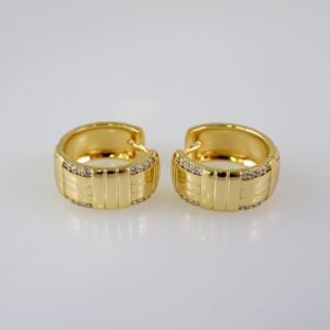 Women Earrings/ Aretes Dama/  Zircon Stone/  14k Real Color// E889
