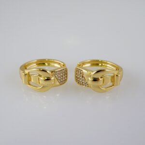 Women Earrings/ Aretes Dama/  Zircon Stone/  14k Real Color// E892