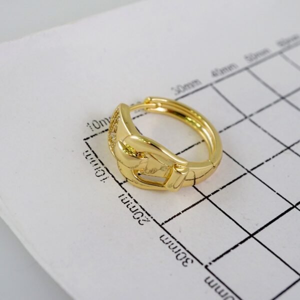 Women Earrings/ Aretes Dama/  Zircon Stone/  14k Real Color// E892 - Image 3