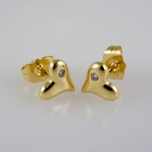 Women Earrings/ Aretes Dama/  Zircon Stone/  14k Real Color// E894