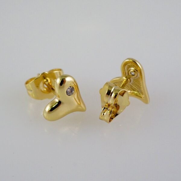 Women Earrings/ Aretes Dama/  Zircon Stone/  14k Real Color// E894 - Image 2