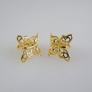 Women Earrings/ Aretes Dama/  Plain/  14k Real Color// E898