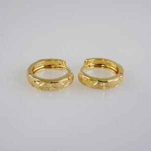 Women Earrings/ Aretes Dama/  Plain/  14k Real Color// E899