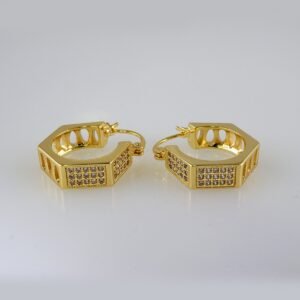 Women Earrings/ Aretes Dama/  Zircon Stone/  14k Real Color// E905