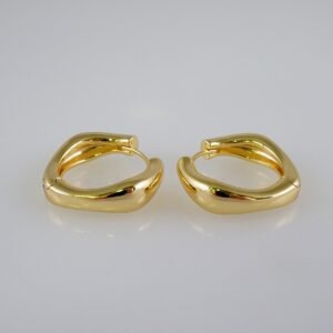 Women Earrings/ Aretes Dama/  Plain/  14k Real Color// E908