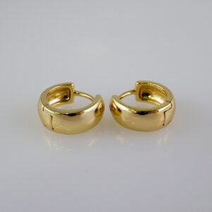 Women Earrings/ Aretes Dama/  Plain/  14k Real Color// E911