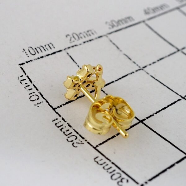Women Earrings/ Aretes Dama/  Zircon Stone/  14k Real Color// E918 - Image 3