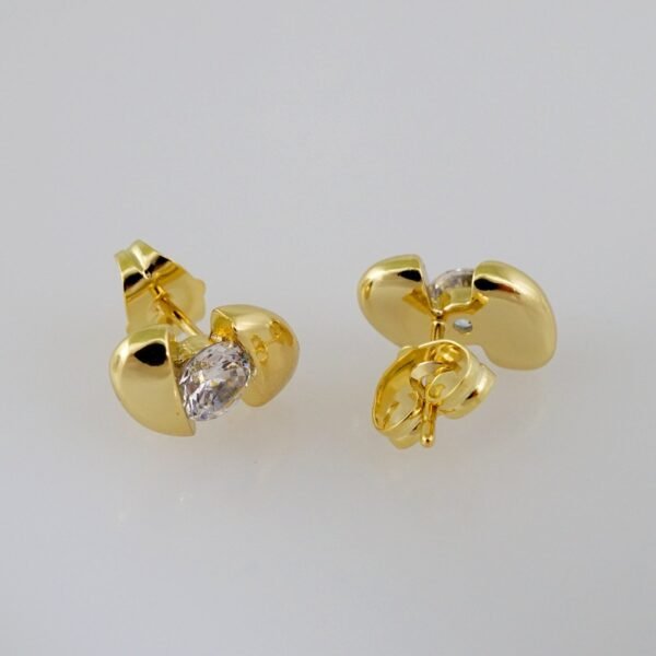 Women Earrings/ Aretes Dama/  Zircon Stone/  14k Real Color// E919 - Image 2