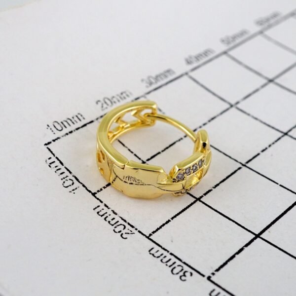Women Earrings/ Aretes Dama/  Zircon Stone/  14k Real Color// E920 - Image 3