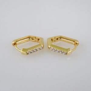 Women Earrings/ Aretes Dama/  Zircon Stone/  14k Real Color// E921