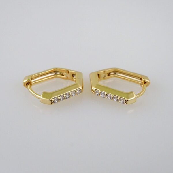 Women Earrings/ Aretes Dama/  Zircon Stone/  14k Real Color// E921
