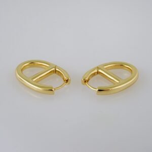 Women Earrings/ Aretes Dama/  Plain/  14k Real Color// E926