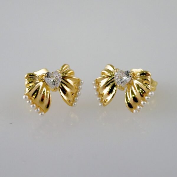 Women Earrings/ Aretes Dama/  Zircon Stone/  14k Real Color// E959