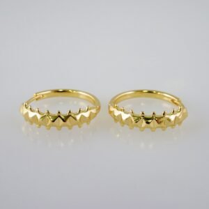 Women Earrings/ Aretes Dama/  Plain/  14k Real Color// E971