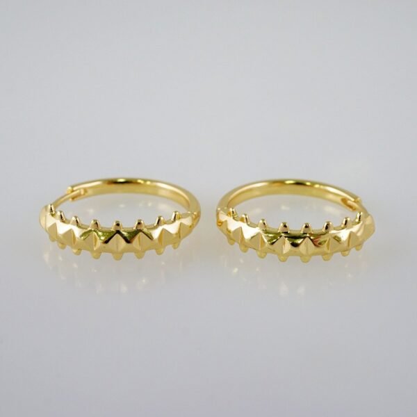 Women Earrings/ Aretes Dama/  Plain/  14k Real Color// E971