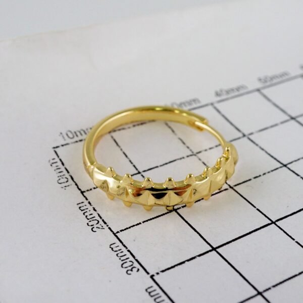 Women Earrings/ Aretes Dama/  Plain/  14k Real Color// E971 - Image 3