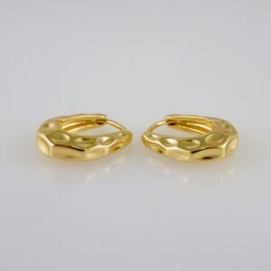 Women Earrings/ Aretes Dama/  Plain/  14k Real Color// E977