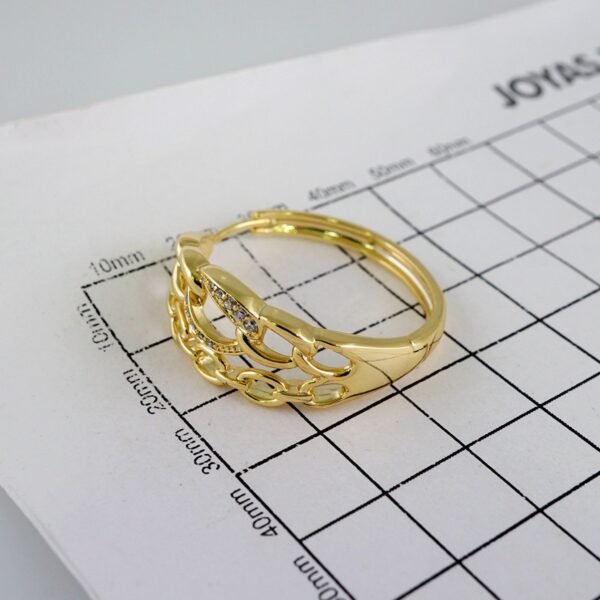 Women Earrings/ Aretes Dama/  Zircon Stone/  14k Real Color// E979 - Image 3