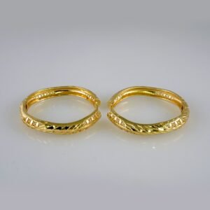 Women Earrings/ Aretes Dama/  Plain/  14k Real Color// E981