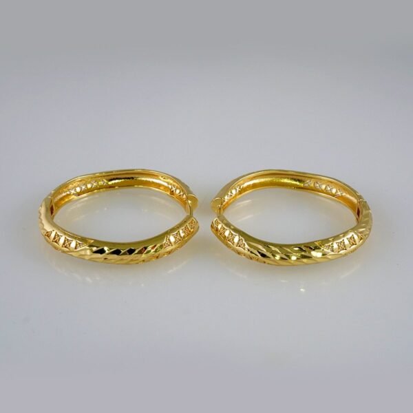 Women Earrings/ Aretes Dama/  Plain/  14k Real Color// E981