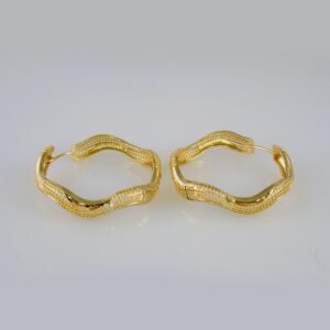 Women Earrings/ Aretes Dama/  Plain/  14k Real Color// E983