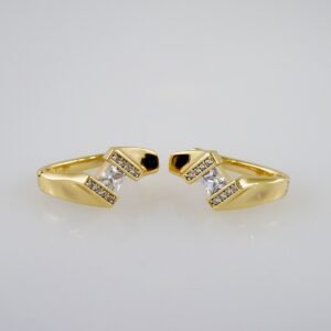 Women Earrings/ Aretes Dama/Zircon Stone/14k Real Color// E996