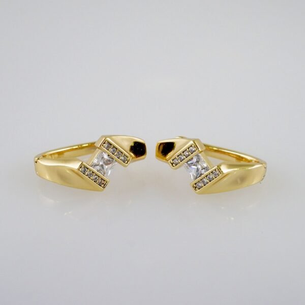Women Earrings/ Aretes Dama/Zircon Stone/14k Real Color// E996