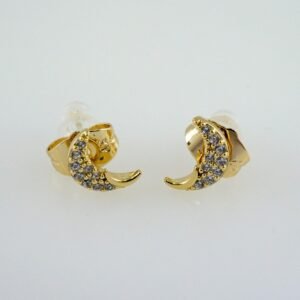 Women Earrings/ Aretes Dama/  Zircon Stone/  14k Real Color// E1042