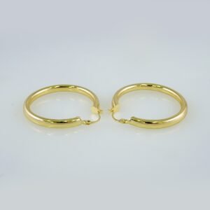 Women Earrings/ Aretes Dama/  Plain/  14k Real Color// E1051
