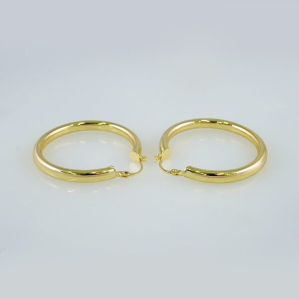 Women Earrings/ Aretes Dama/  Plain/  14k Real Color// E1051