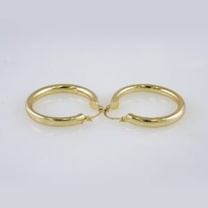 Women Earrings/ Aretes Dama/  Plain/  14k Real Color// E1052