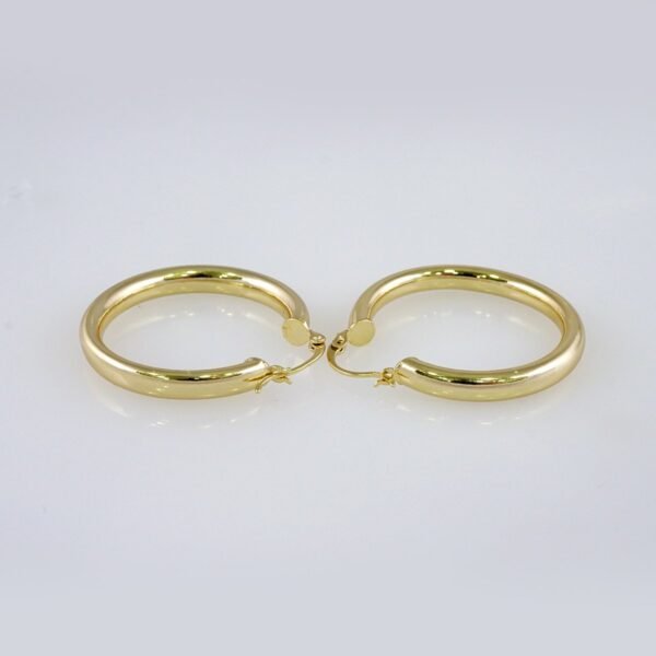 Women Earrings/ Aretes Dama/  Plain/  14k Real Color// E1052