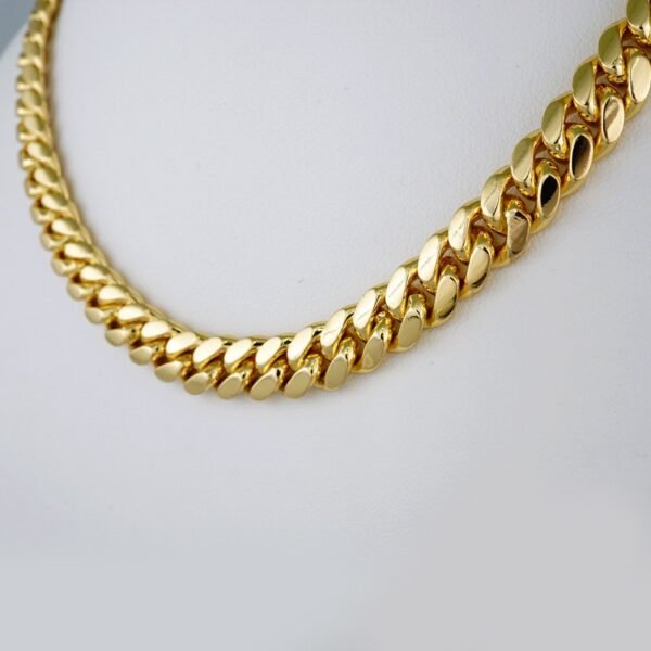 Chains/ Cadenas/925 Silver Whit Gold Plated/ Plain/  14K Real Color/  8mmx45cm// N925P01 - Image 2