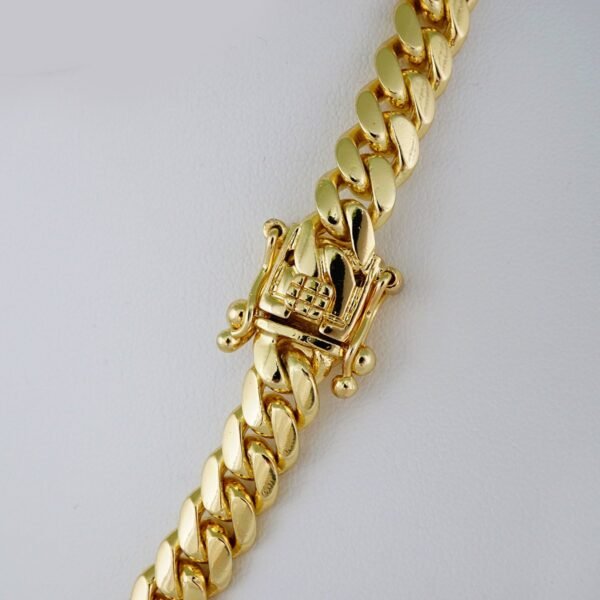 Chains/ Cadenas/925 Silver Whit Gold Plated/ Plain/  14K Real Color/  8mmx45cm// N925P01 - Image 3
