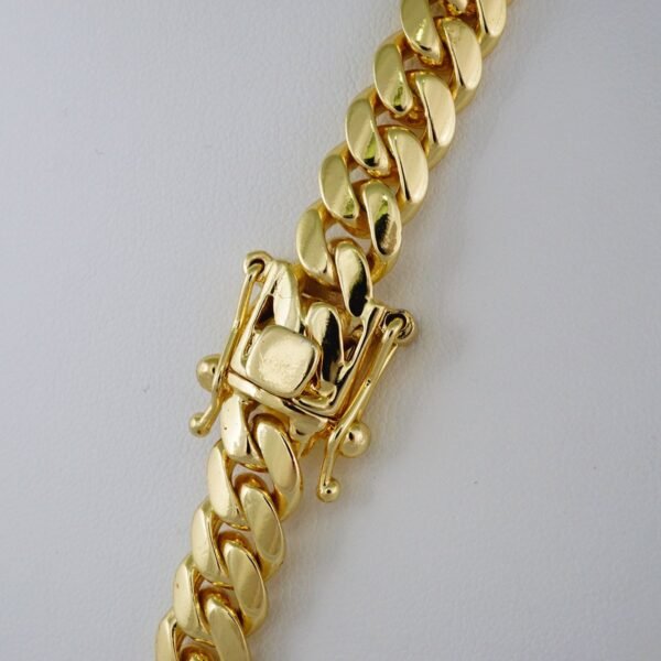 Chains/ Cadenas/925 Silver Whit Gold Plated/ Plain/  14K Real Color/  12mmx60cm// N925P03 - Image 3