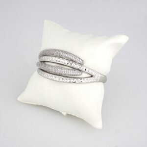 Bangles Woman/ Pulsos Dama/ Zircon Stone/ Silver Color// P00101