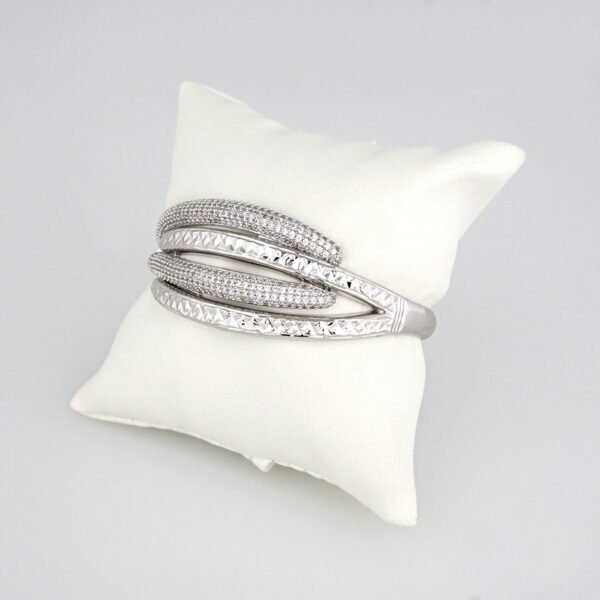 Bangles Woman/ Pulsos Dama/ Zircon Stone/ Silver Color// P00101