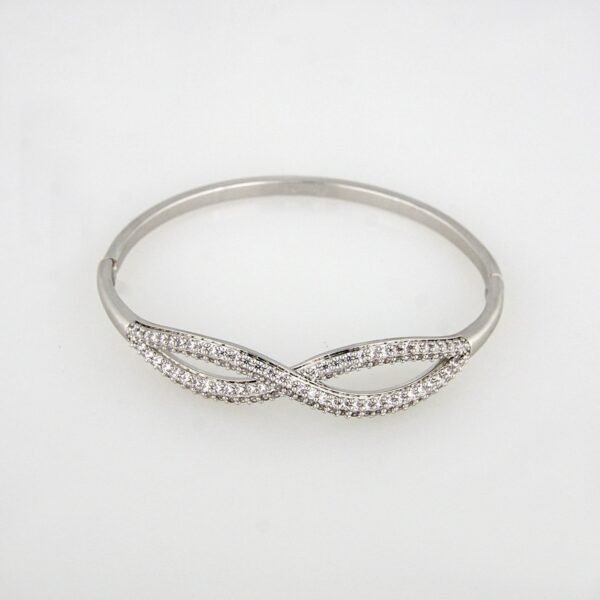 Bangles Woman/ Pulsos Dama/  Zircon Stone/  Silver Color// P00103 - Image 2