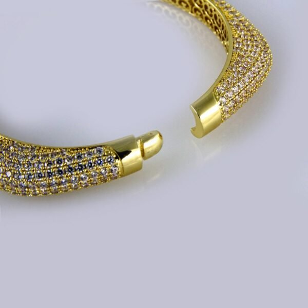 Bangles Woman/ Pulsos Dama/ Zircon Stone/ 14K Real Color// P00145 - Image 3