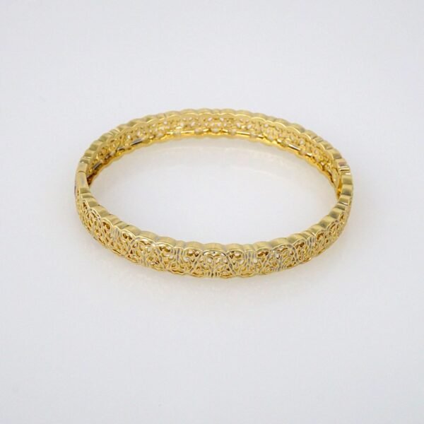 Bangles Woman/ Pulsos Damas/   Plain/  14K Real Color// P00157 - Image 2