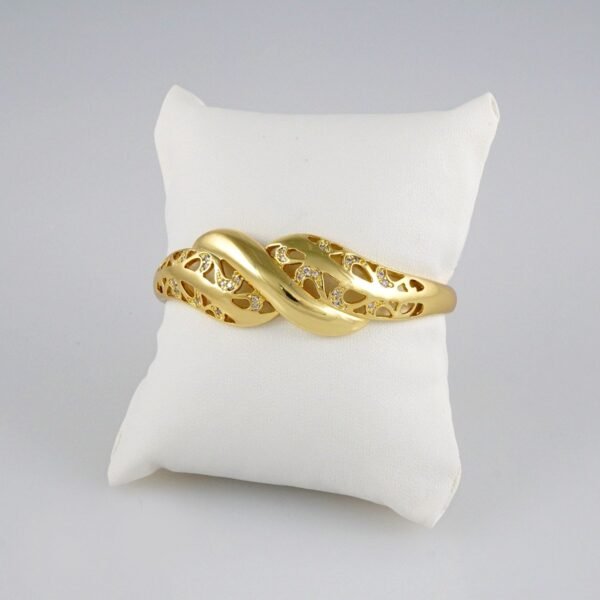 Bangles Woman/ Pulsos Dama/  Zircon Stone/  14K Real Color// P00162