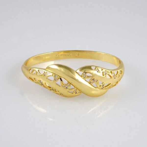 Bangles Woman/ Pulsos Dama/  Zircon Stone/  14K Real Color// P00162 - Image 2