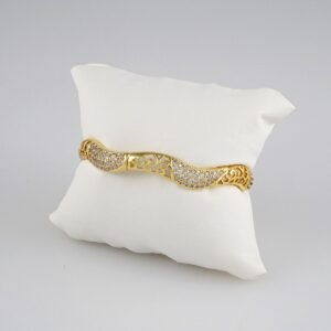 Bangles Woman/ Pulsos Dama/  Zircon Stone/  14K Real Color// P00163