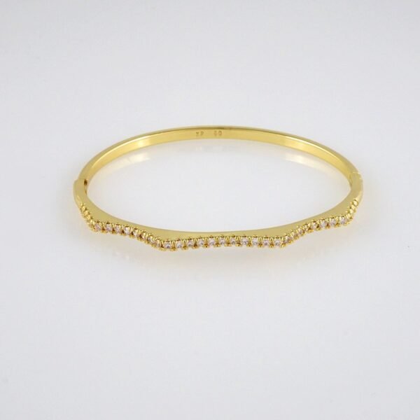 Bangles Woman/ Pulsos Dama/  Zircon Stone/  14K Real Color// P00164 - Image 2