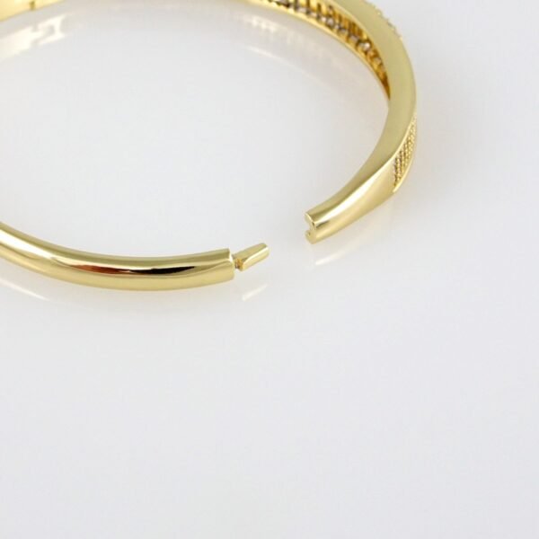 Bangles Woman/ Pulsos Damas/  Zircon Stone/  14K Real Color// P0122 - Image 3